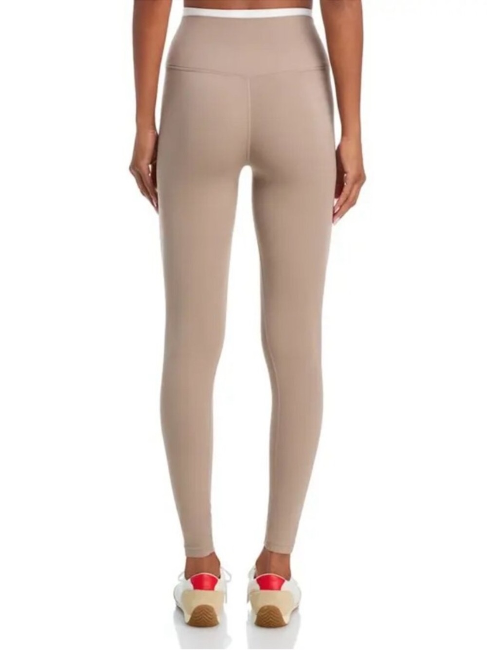 S59 Dual High-Waist Taupe Active Leggings - Women's Slim Fit latte white - Picture 3 of 12
